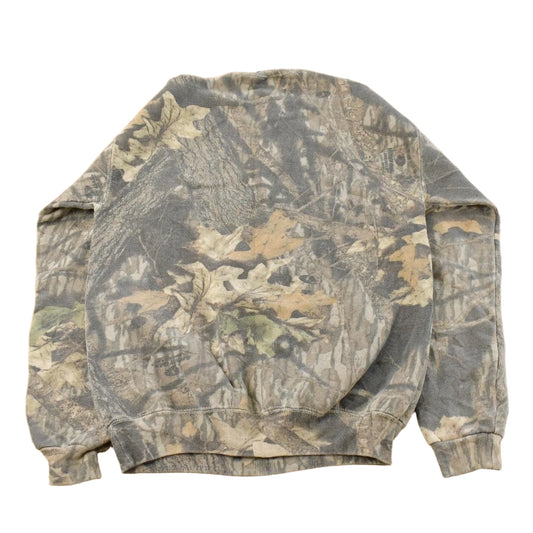 Vintage 2000s Jerzees Outdoors Tree Camo Crewneck Sweatshirt Youth XL