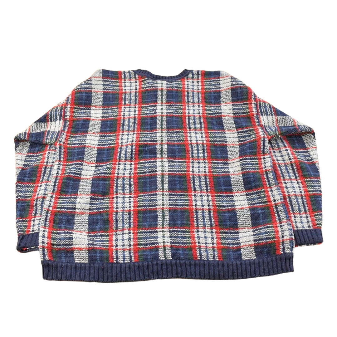 Vintage 1990s Northern Reflections Plaid Knit Crewneck Sweater Men's XL