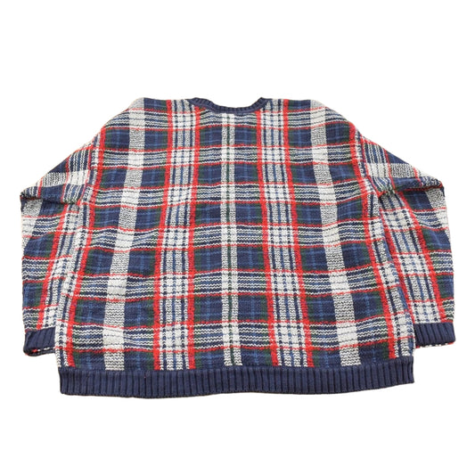Vintage 1990s Northern Reflections Plaid Knit Crewneck Sweater Men's XL