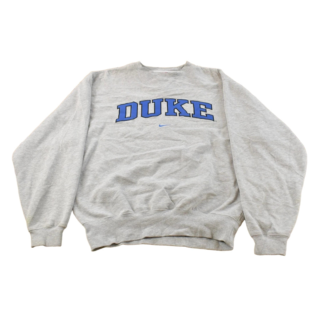 Vintage 90s Duke Blue Devils Nike Middle Swoosh Crewneck Sweatshirt Men's M-L