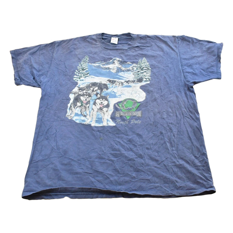 Vintage 1990s Alaska North Pole Souvenir T-Shirt Men's 2XL
