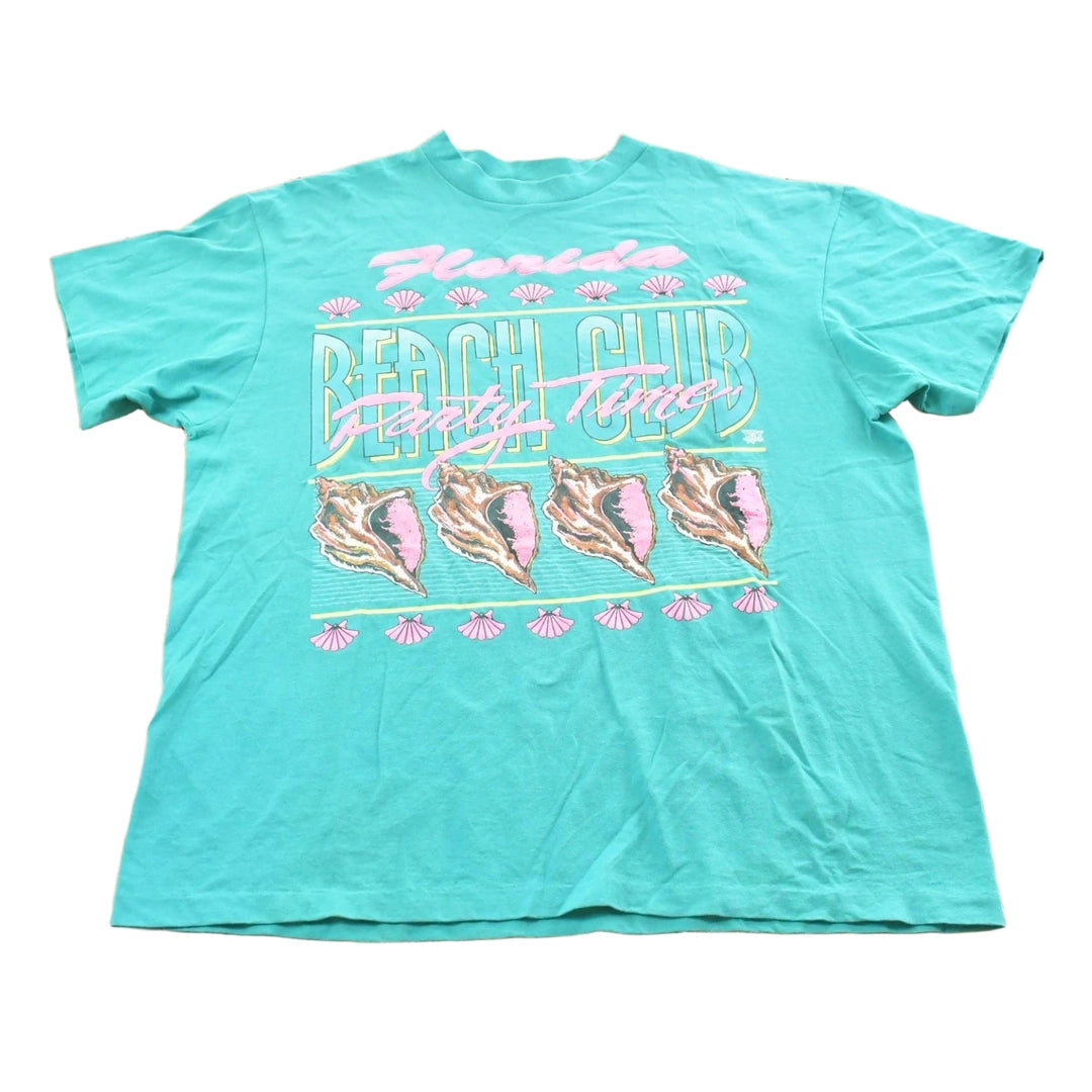 Vintage 1990s Florida Beach Club Party Time T-Shirt Men's L