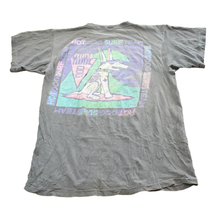 Vintage 1990s Rude Dog Hot Dog Surf Team T-Shirt Men's L