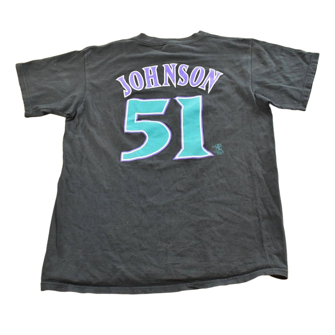 Vintage 1990s Arizona Diamondbacks Randy Johnson MLB Baseball T-Shirt Men's L