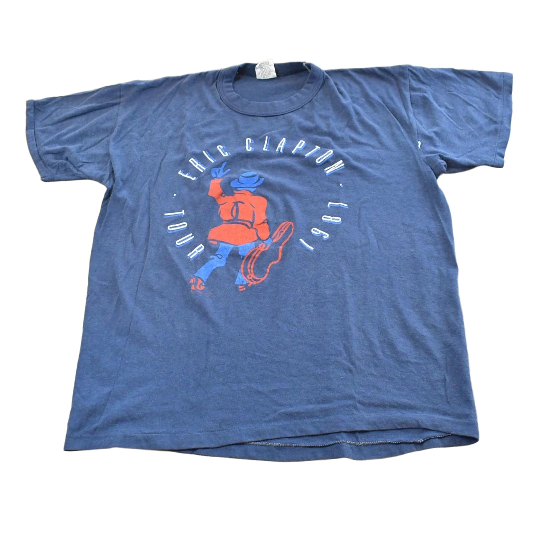 Vintage 1987 Eric Clapton Tour T-Shirt Mens Large