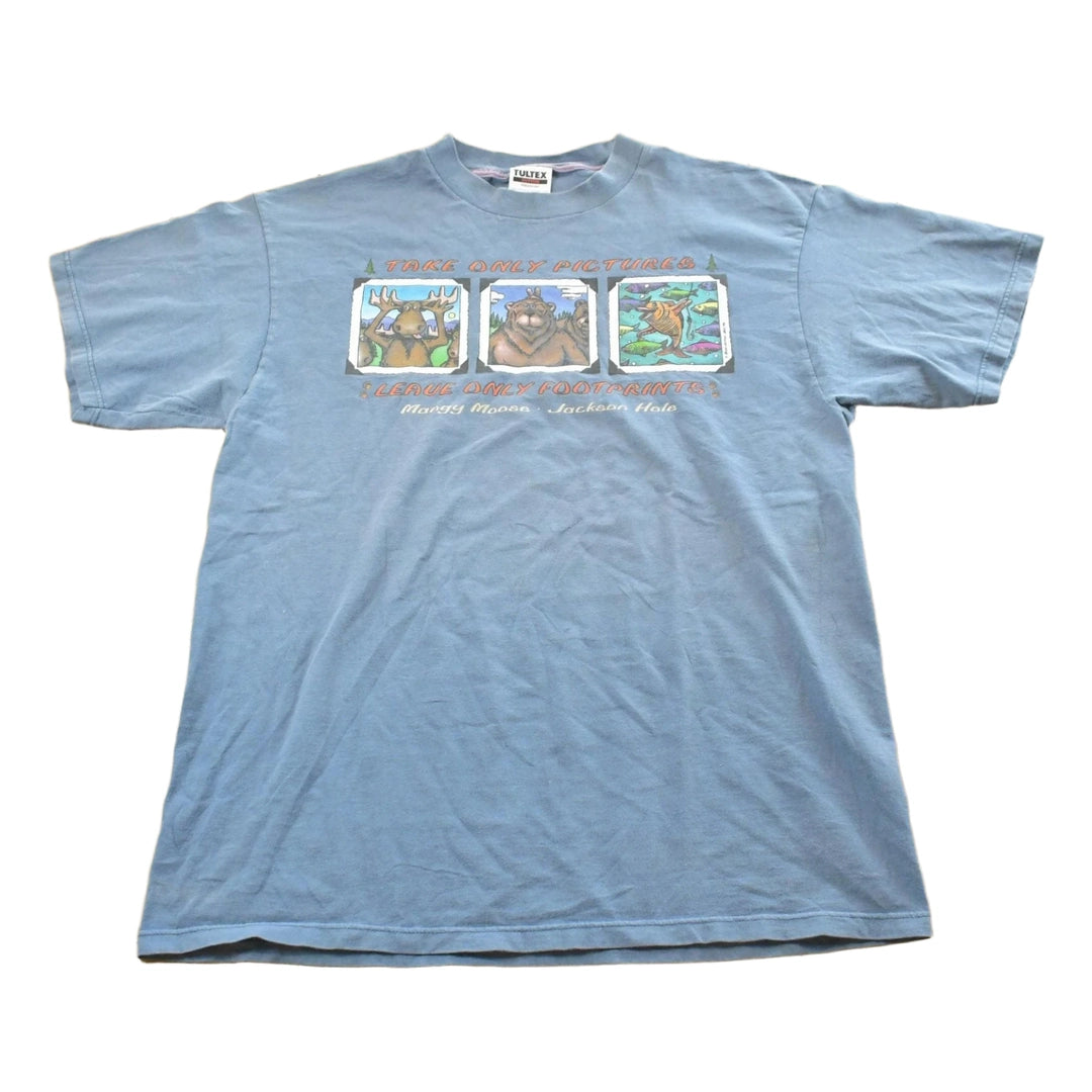 Vintage 1990s Jackson Hole Wyoming Mangy Moose Souvenir T Shirt Mens L