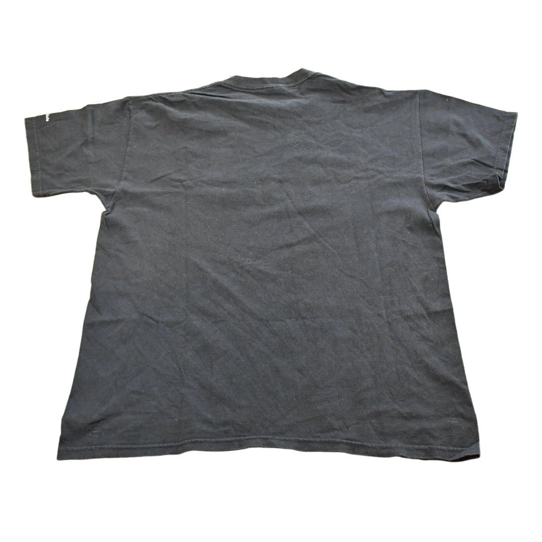 Vintage 1997 Franklin Institute Oncoming Train Print T-Shirt Men's L