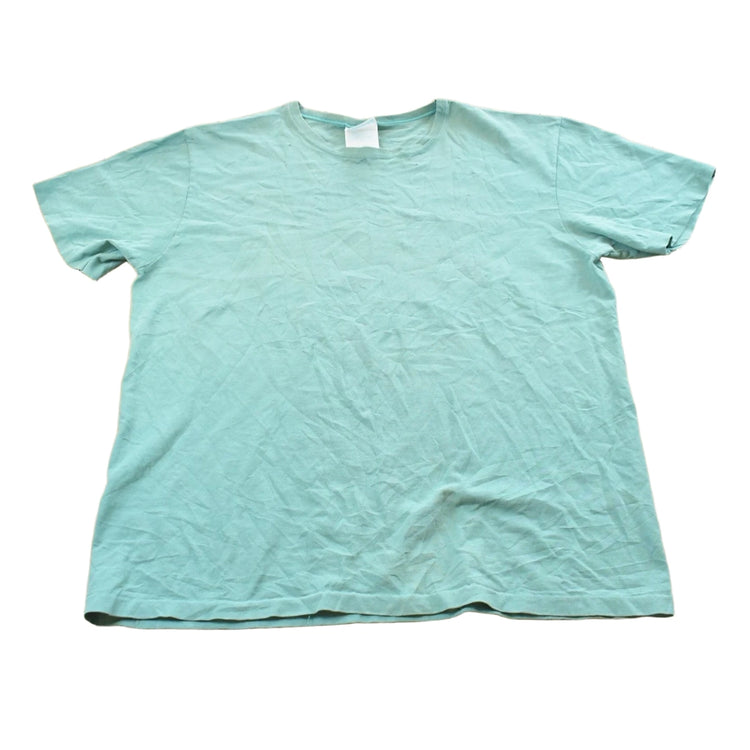 Vintage 1990s Hanes Her Way Teal Blank T-Shirt Men's L