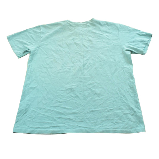 Vintage 1990s Hanes Her Way Teal Blank T-Shirt Men's L