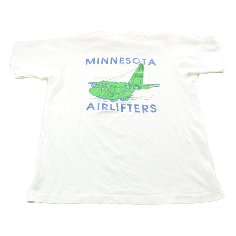 Vintage 1990s Minnesota Air Lifters National Guard Single Stitch T-Shirt Mens L