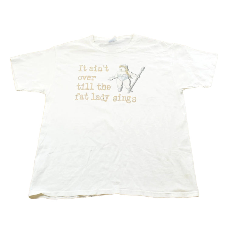 Vintage 2000s It Ain't Over Till the Fat Lady Sings Opera T-Shirt Mens Large