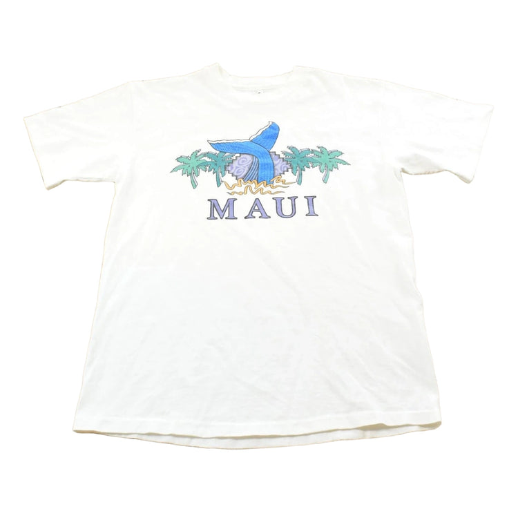 Vintage 1990s Maui Hawaii Whale Animal Graphic T-Shirt Mens L