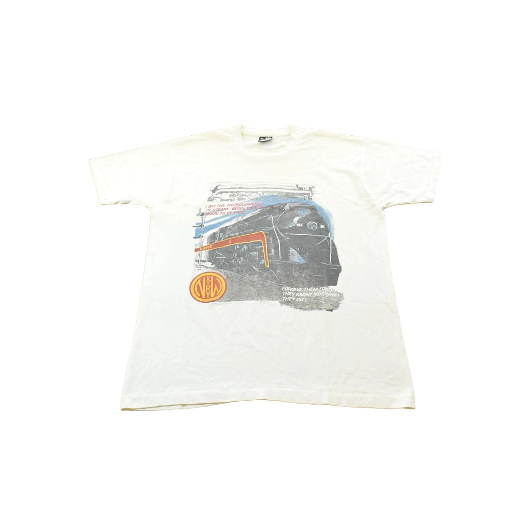 Vintage 1995 Steam Train Single Stitch T-Shirt Mens L
