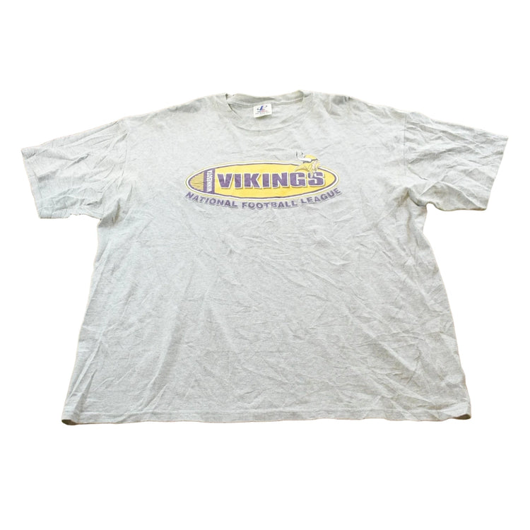 Vintage 1990s Logo Athletic Minnesota Vikings Graphic T-Shirt Mens 2XL