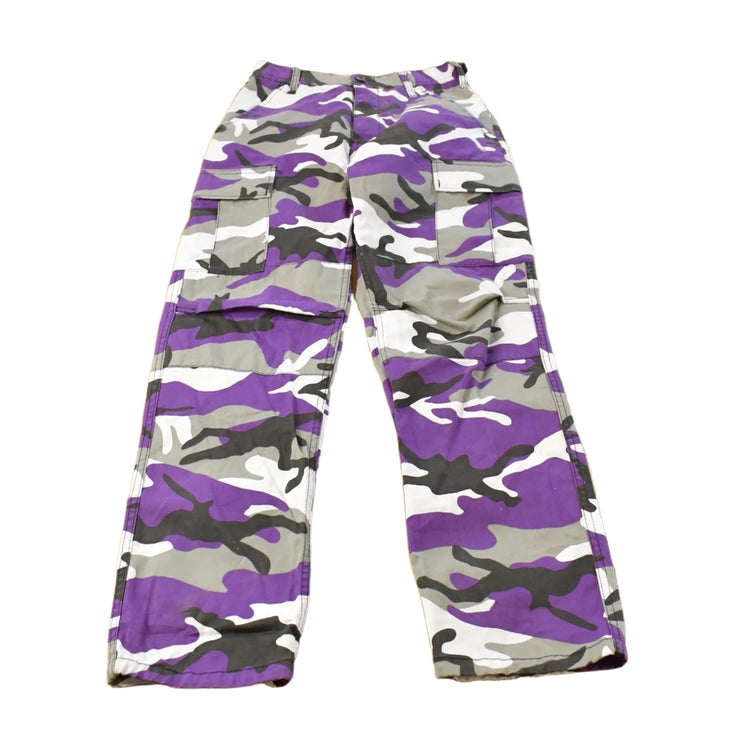 Vintage 2000s Purple Army Camouflage Cargo Pants Men's XS