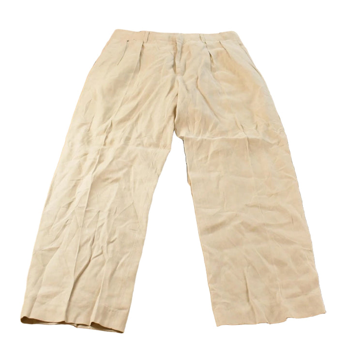 Vintage 1990s J. Peterson Linen Pleated Trousers Men's 36 x 31.5