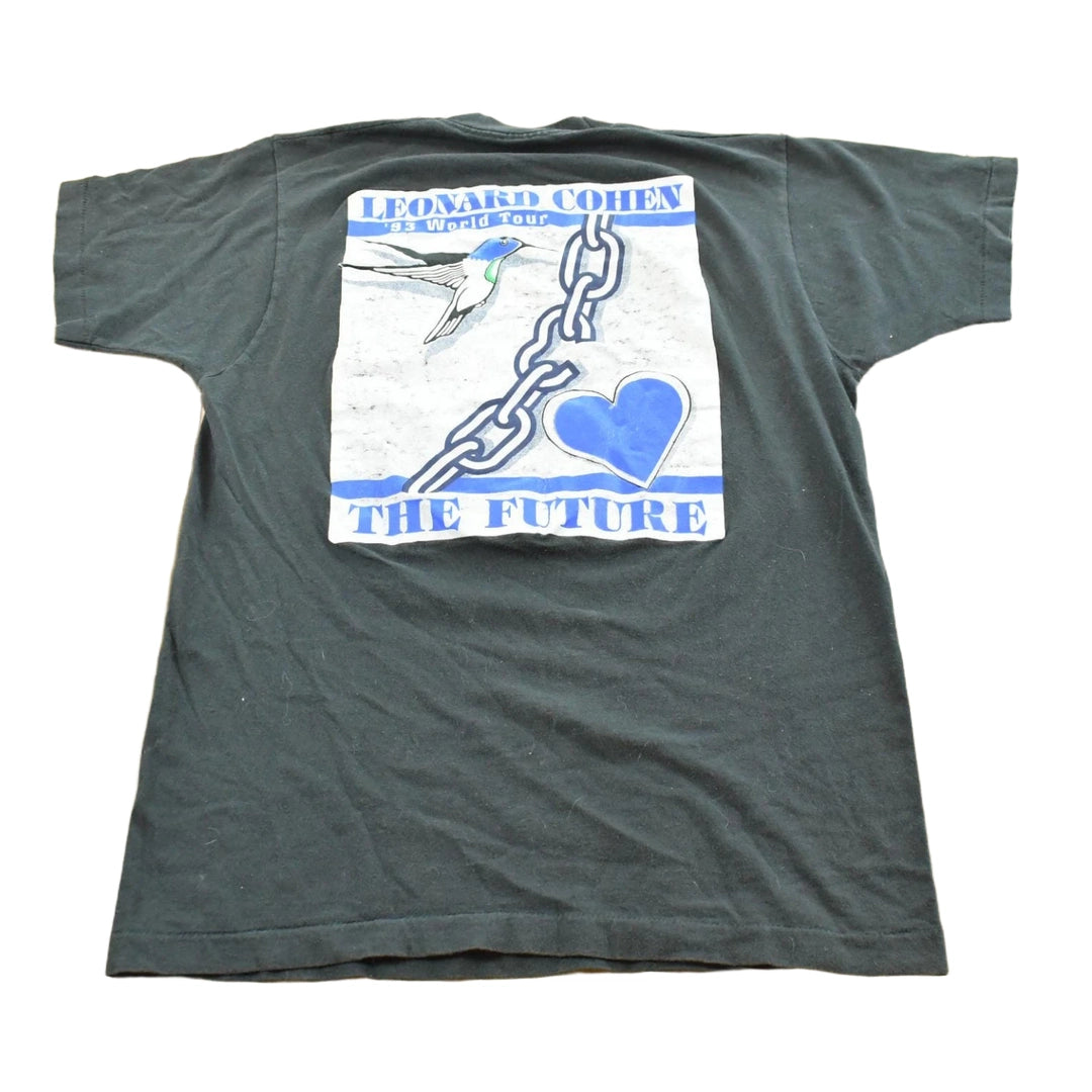 Vintage 1993 Leonard Cohen The Future World Tour T-Shirt Mens S