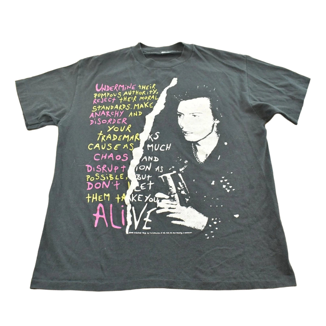 Vintage 1980s Sid Vicious Don't Let Them Take You Alive T-shirt Mens M