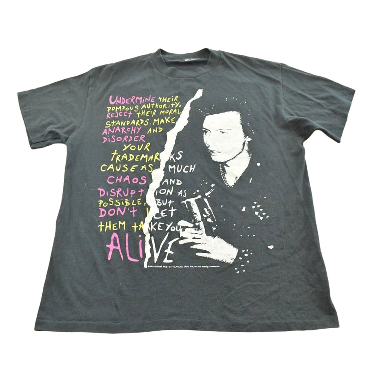 Vintage 1980s Sid Vicious Don't Let Them Take You Alive T-shirt Mens M