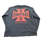 Vintage 1990s West Coast Choppers CFL Flame Skulls Long Sleeve T-Shirt Mens L