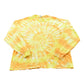 Vintage 1990s Tie Dye Yellow Long Sleeve T-Shirt Mens L