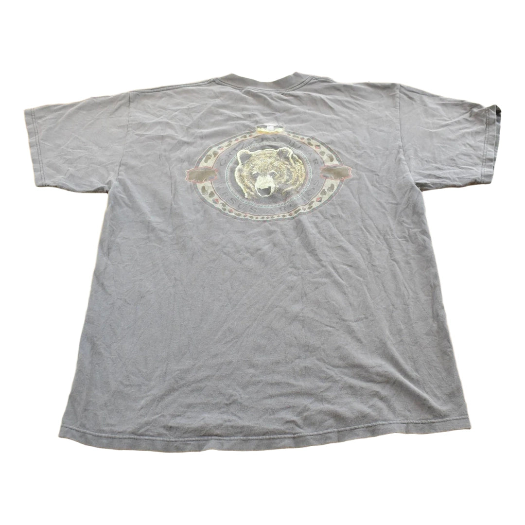 Vintage 1990s Discovery Channel Grizzly Bear T-Shirt Mens XL