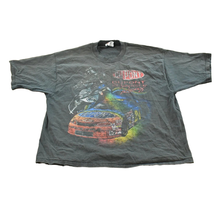 Vintage 1990s Chase Jeff Gordon Dupont NASCAR Racing Fading Distressed T-Shirt Men's L