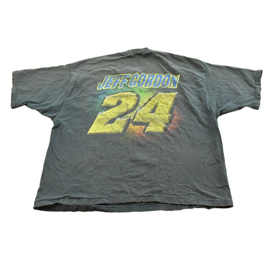 Vintage 1990s Chase Jeff Gordon Dupont NASCAR Racing Fading Distressed T-Shirt Men's L