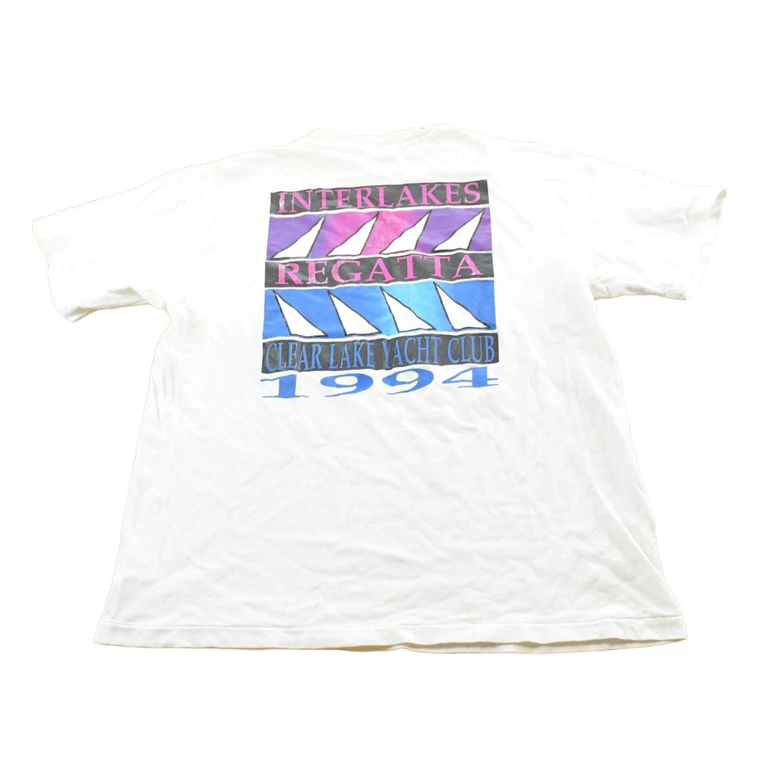 Vintage 1994 Clear Lake Yacht Club Sailing Souvenir T-Shirt Mens M