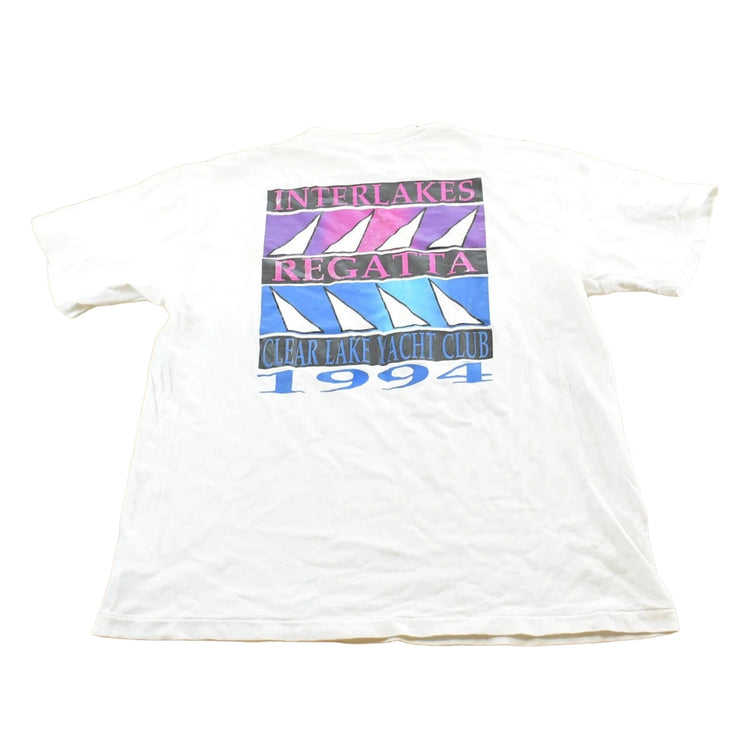 Vintage 1994 Clear Lake Yacht Club Sailing Souvenir T-Shirt Mens M