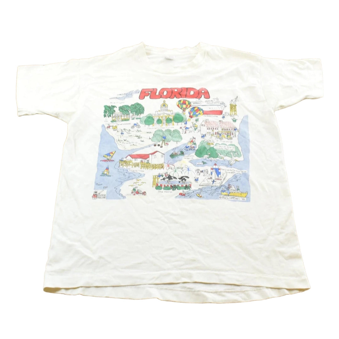 Vintage 1990s Florida Travel Souvenir T Shirt Men's M