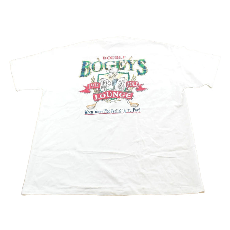 Vintage 1993 Double Bogey's 19th Hole Lounge Marthas's Vineyard Bar T-Shirt Men's 2XL