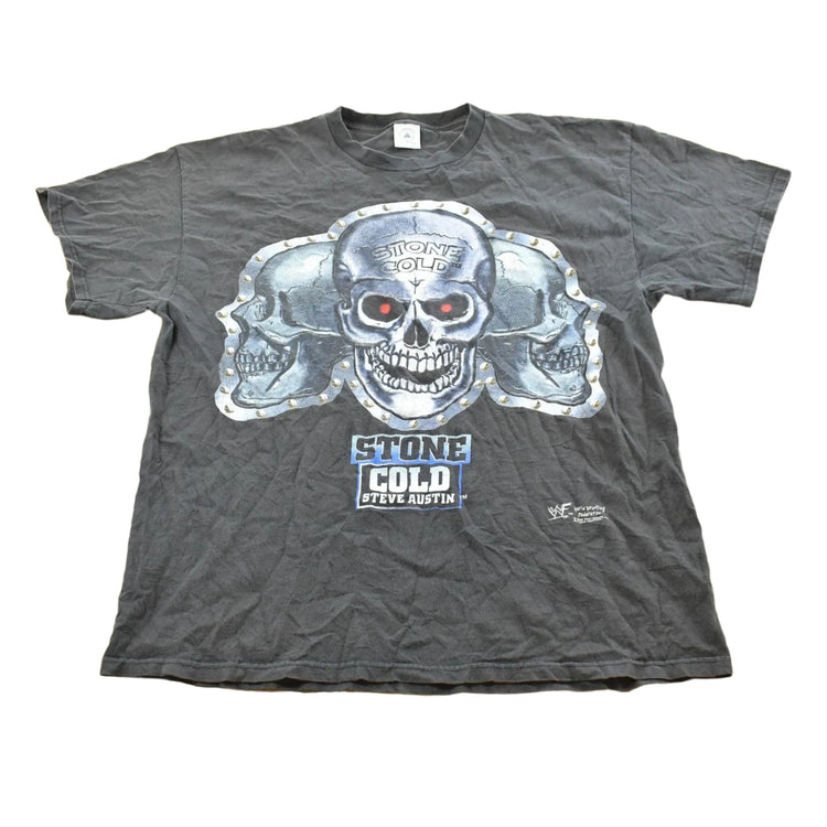 Vintage 1998 Titan Stone Cold Do it the Hard Way Metal Skulls Wrestling T-Shirt Mens XL