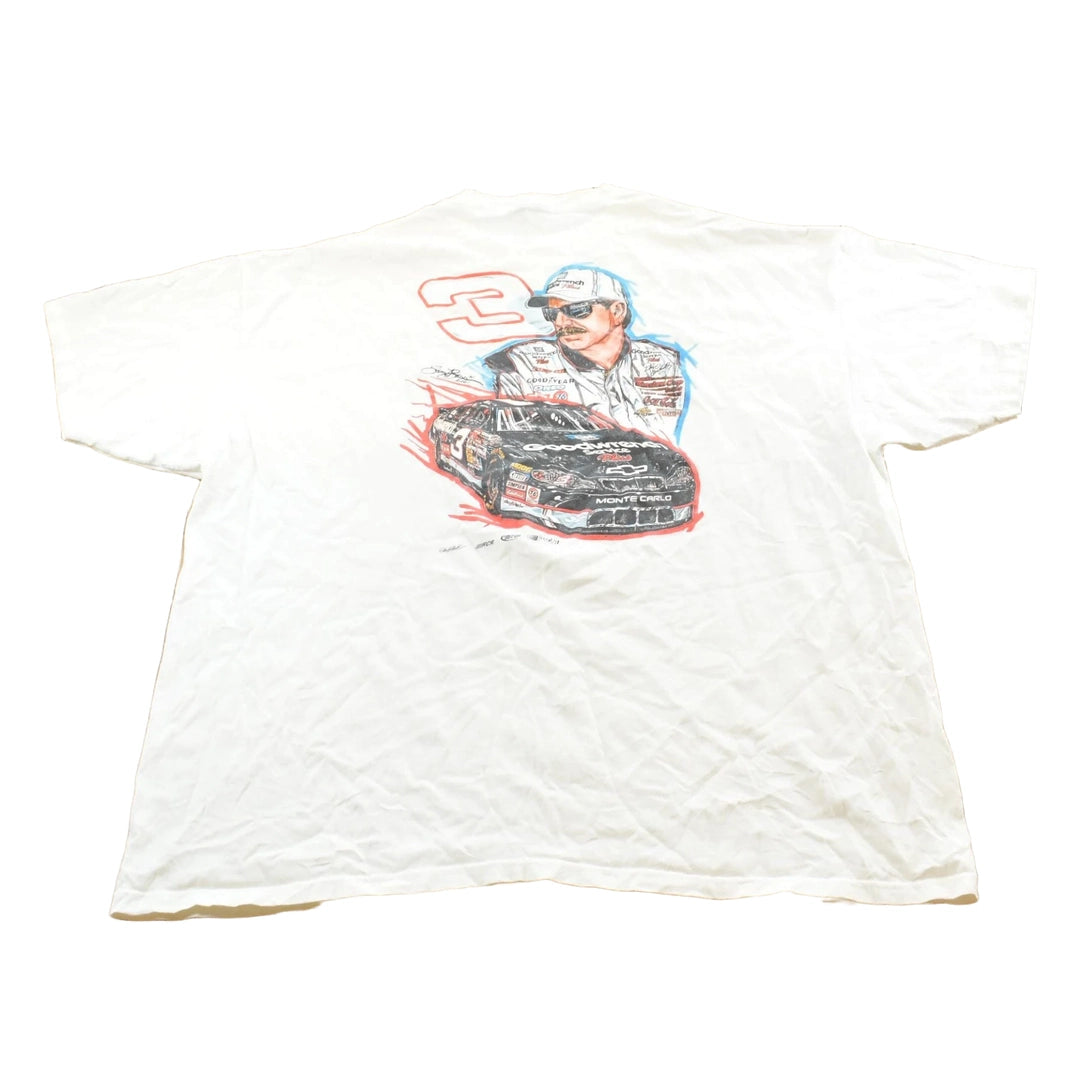 Vintage 1990s NASCAR Dale Earnhardt Graphic Racing T-Shirt Mens 3XL