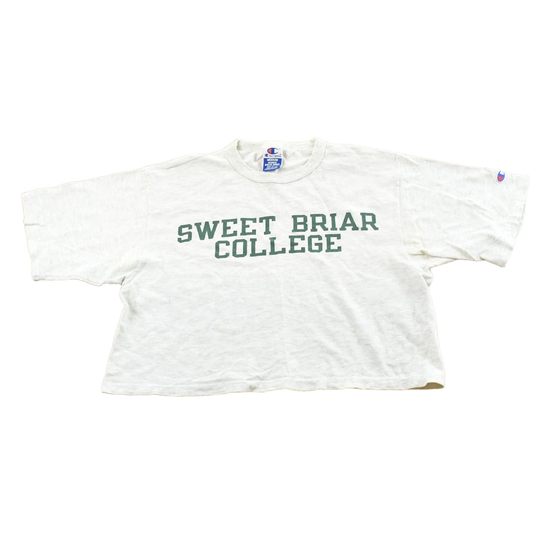 Vintage 1990s Sweet Briar College Champion Cropped T-Shirt Womens Cropped M