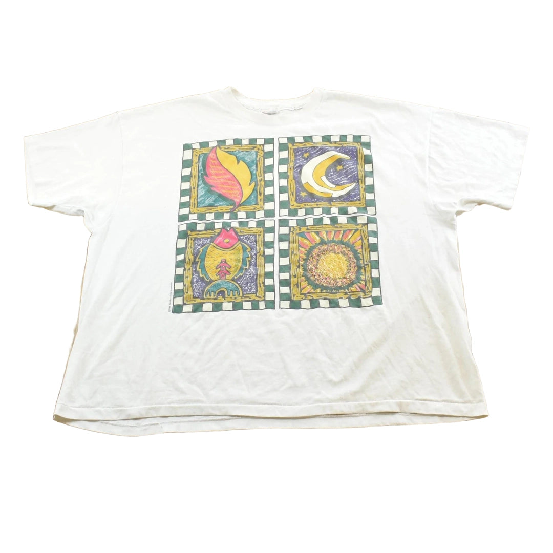 Vintage 1990s Hanes Heavyweight Art T-Shirt Mens 3XL