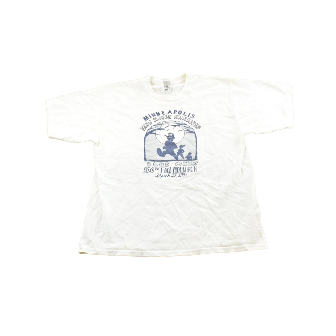 Vintage 1999 Minneapolis Blue Moon Full Moon Run T-Shirt Mens L