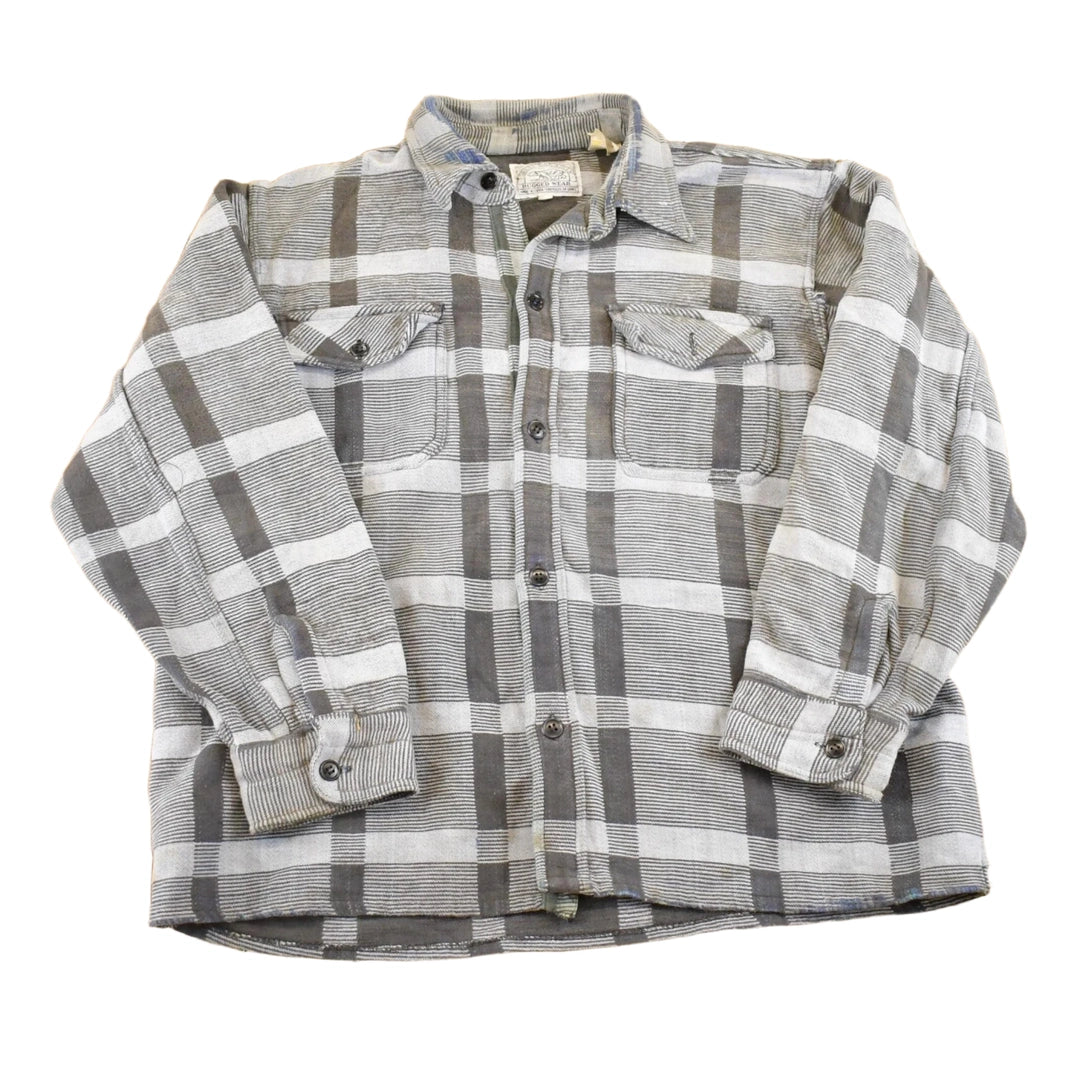Vintage 1990s Great Canadian Rugged Wear Plaid Button Up Heavyweight Shirt Men's M