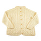 Vintage 1990s Cable Knit Wool Cardigan Sweater Women's L