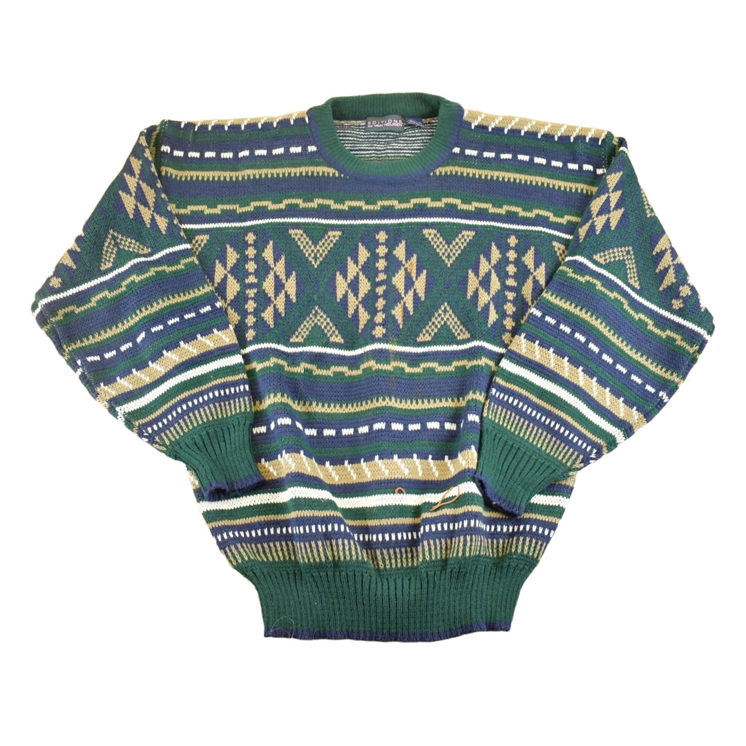 Vintage 1990s Van Heusen Knit Crewneck Sweater Men's M