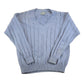 Vintage 1990s Woolrich Cable Knit Deep V Neck Sweater Men's L