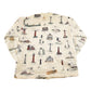 Vintage 1990s Art Unlimited AOP Lighthouses Button Up Souvenir Sweatshirt Mens L