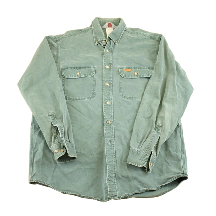 Vintage 1990s Carhartt Outdoorsman Button Up Shirt Men's M