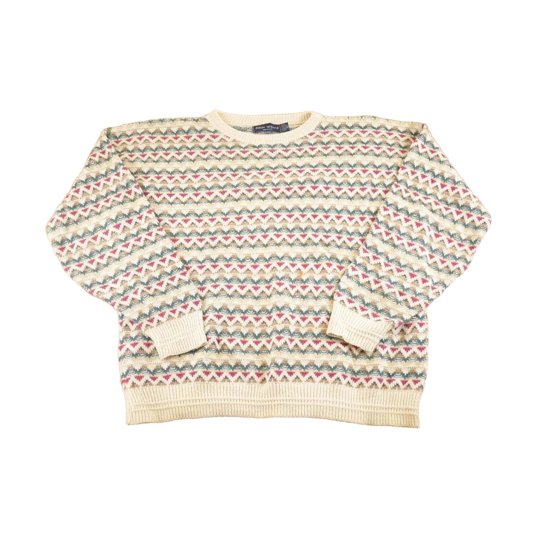 Vintage 1990s John Weitz Knit Crewneck Sweater Men's XL