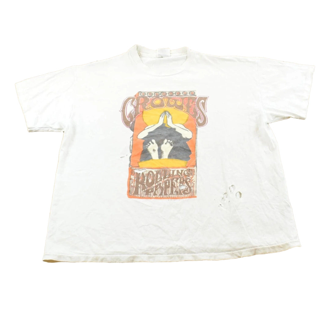 Vintage 1992 The Black Crows High As the Moon Tour Thrashed Rock T-Shirt Mens L