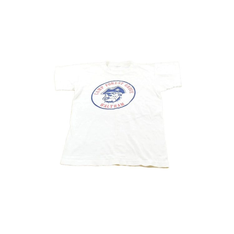 True Vintage 1960s Champion Camp Forest Grove Waltham Bulldogs T-Shirt Mens XS