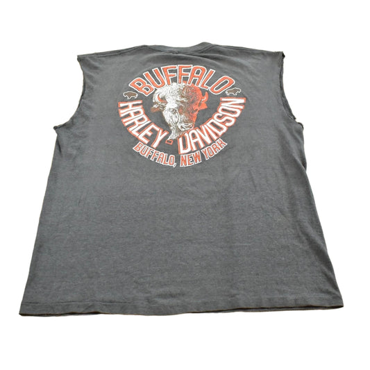 Vintage 1980s 3D Emblem Harley-Davidson Bald Eagle Biker Tank Top Mens XL