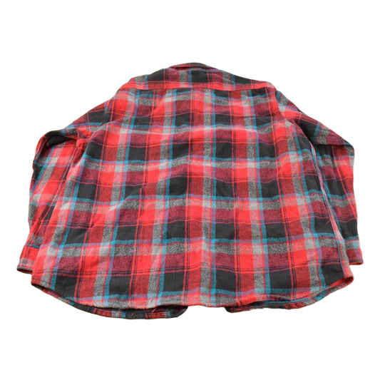 Vintage 1990s Five Brother Plaid Flannel Button Up Shirt Men's 2XL Tall