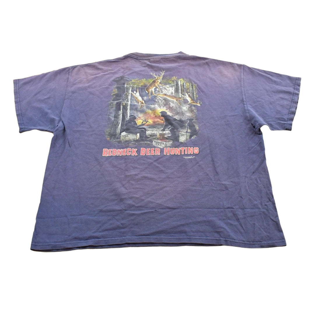 Vintage 1990s Redneck Deer Hunting Parody T Shirt Mens XL