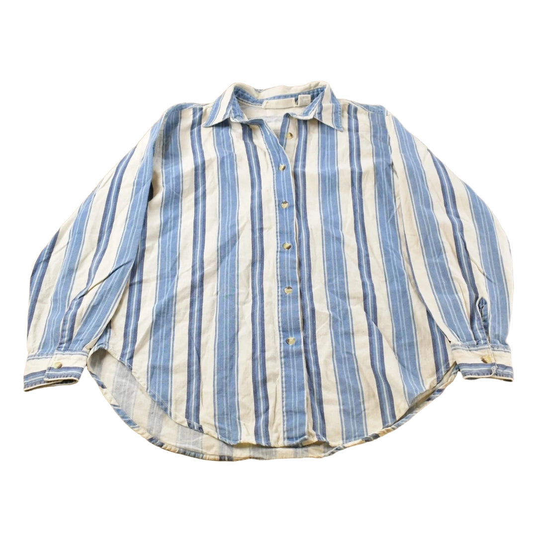 Vintage 1990s Red Rover Striped Button Up Shirt Men's M